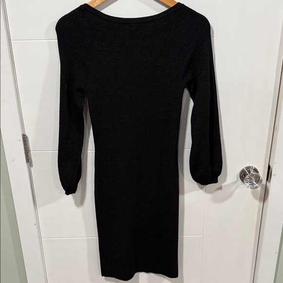 *NWT* Nine West Black Knit Dress with Long Sleeves - Picture 6 of 7